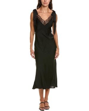 Bardot Lydia Tie-Strap Midi Dress - Black