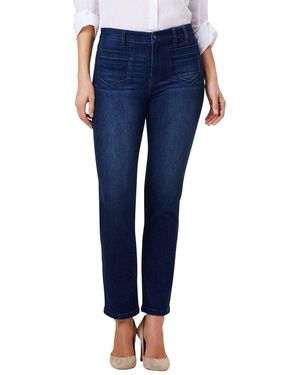 NIC+ZOE Mid Rise Straight Pocket Jean - Blue