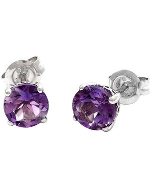 Gemstones 1.51 Ct. Tw. Amethyst 14K Earrings - Purple