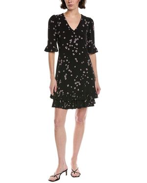 Cece Ruffle Hem Mini Dress - Black