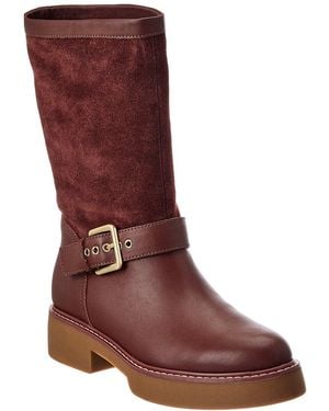 Sanctuary Milena Suede & Leather Boot - Red