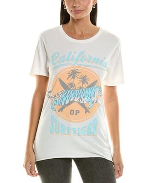 Recycled Karma California Surftiger Boyfriend T-Shirt - White