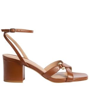 LK Bennett Ena Leather Sandal - Brown