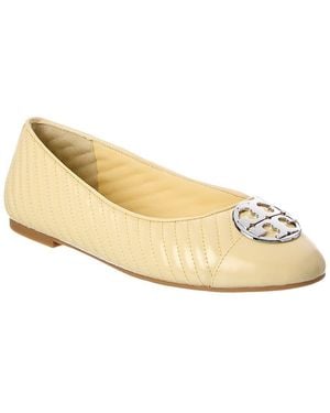 Tory Burch Chelsea Quilted Leather Ballet Flat - Metallic