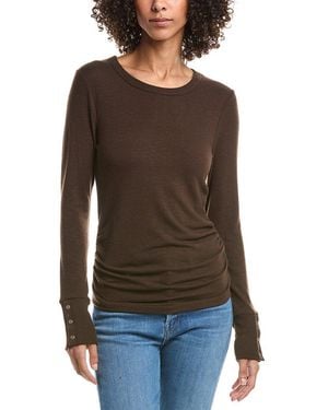 Michael Stars Freja Ruched Top - Brown