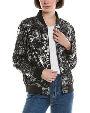 Johnny Was Bee Active Drop-Shoulder Bomber Jacket - Black