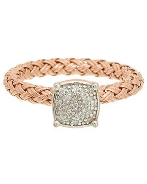 Meshmerise 0.12 Ct. Tw. Diamond 18K Rose Over Ring - White