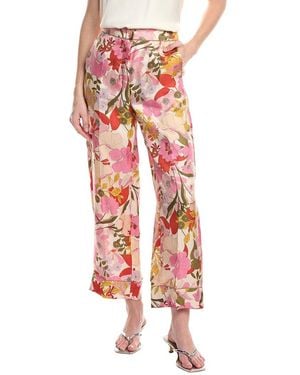 Max Mara Leda Silk Trouser - Red