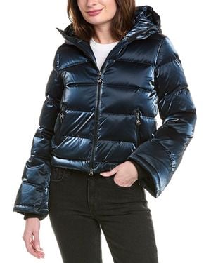 Perfect Moment Chevron Polar Flare Down Jacket - Blue