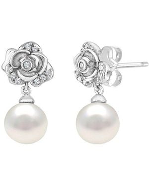 Pearls Pearl & 6.5Mm Pearl Drop Earrings - Metallic