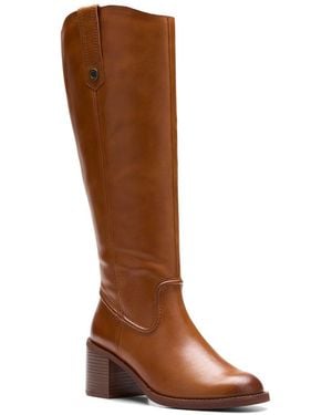 Clarks Chamberly Up Leather Knee-High Boot - Brown
