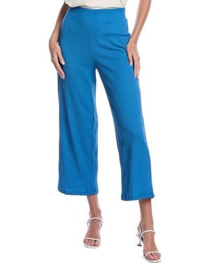 Jones New York Pull-On Wide Leg Crop Pant - Blue