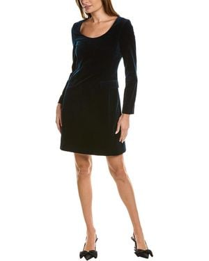 Theory Velour Shift Dress - Black