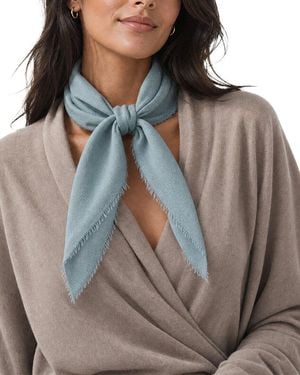 Blue Pacific Solid Cashmere-Blend Neckerchief - Gray