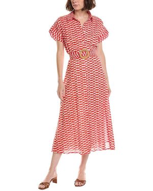 Ro's Garden Catherine Midi Dress - Red