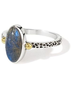 TIRAMISU 2.10 Ct. Tw. Labradorite Statement Ring - Blue