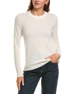 InCashmere Basic Crewneck 100% Cashmere Jumper - White