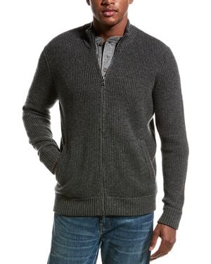 Faherty Reserve Wool & Cashmere-Blend Full Zip Jumper - Grey