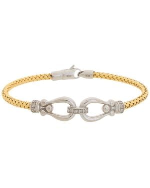 Meshmerise 18k Rose Gold Vermeil 0.15 Ct. Tw. Diamond Mesh Bangle - White