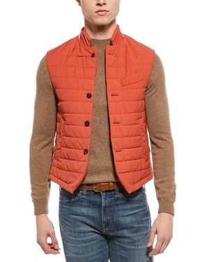 Eleventy Wool-Blend Puffer Gilet - Red