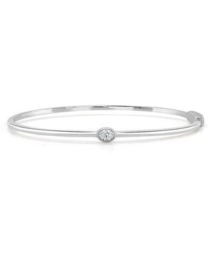 Sabrina Designs 14K 0.20 Ct. Tw. Diamond Bangle Bracelet - White