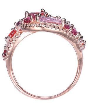 Genevive Jewelry Diamond Cz Statement Ring - Pink