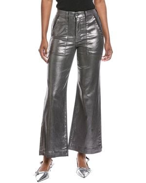 Ramy Brook Cropped Metallic Clifford Wide Leg Pant - Black