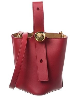 Loewe Calfskin Pebble Bucket Small Bag in Red | Lyst