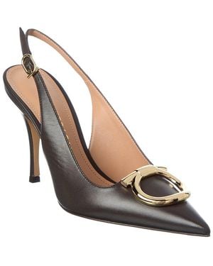 Ferragamo Sara Leather Slingback Pump - Brown