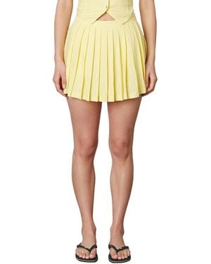 Nia Bobbi Linen-Blend Skort - Yellow