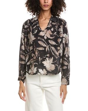 Tommy Bahama Bloom Beauty Linen-Blend Shirt - Black