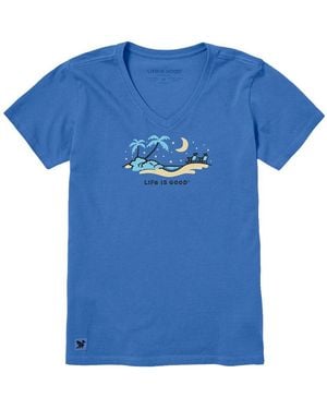 Life Is Good. Crusher Lite T-Shirt - Blue