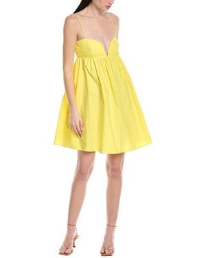 Susana Monaco Poplin Back V-Wire Mini Dress - Yellow