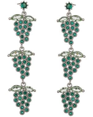 Eye Candy LA Cz Grape Drop Earrings - Green