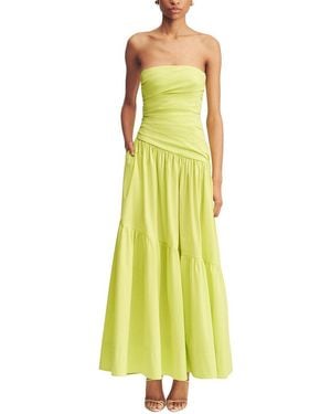 Shona Joy Campbell Strapless Tiered Maxi Dress - Yellow