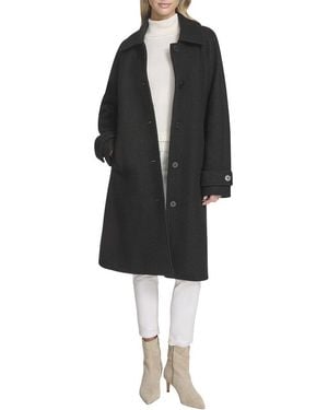 Andrew Marc Jupiter Wool-Blend Balmacaan Coat - Black