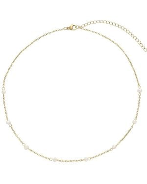 Adornia 18K Plated Stainless Steel 4-4.6Mm Pearl Necklace - Natural