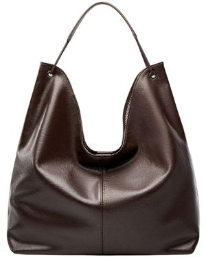 Adele Berto Leather Tote - Brown