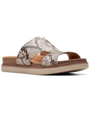 Clarks Arwell Walk Leather Sandal - Brown