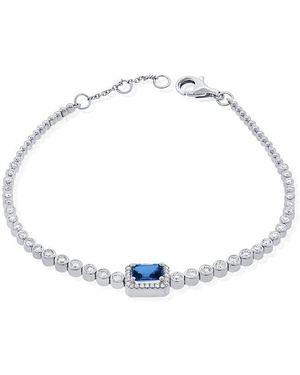 Sabrina Designs 14K 1.54 Ct. Tw. Diamond & Sapphire Bracelet - White