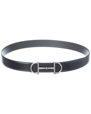 Gucci Horsebit Reversible Leather Belt - Blue