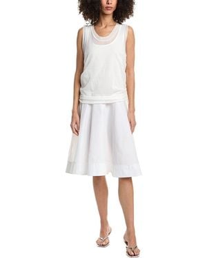 3.1 Phillip Lim Double Layer Tank Combo Dress - White