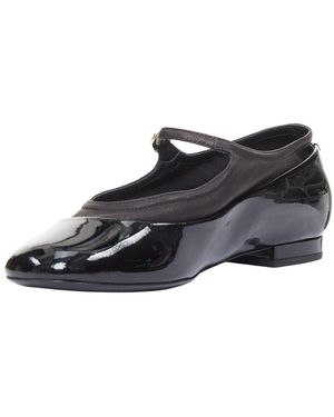 CHANEL Patent Leather Cc Logo Mary Jane Ballet Flat (Authentic Pre- Loved) - Black