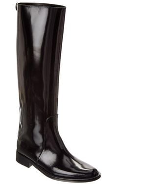 Saint Laurent Hunt Leather Boot - Black