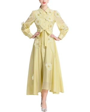 Kaimilan Embellished Maxi Dress - Yellow