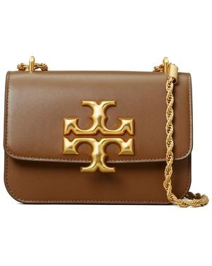 Tory Burch Eleanor Small Convertible Leather Shoulder Bag - Brown