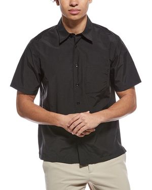Theory Noll Soft Lawn Shirt - Black