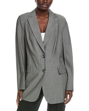 Akris Alvina Wool & Silk-Blend Blazer - Grey