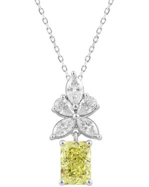Brilliant Bloom 14K 2.25 Ct. Tw. Lab-Grown Diamond Pendant - Metallic