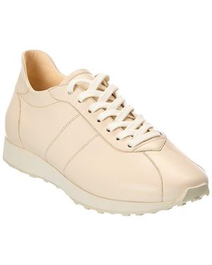 The Row Mica Leather Trainer - Natural